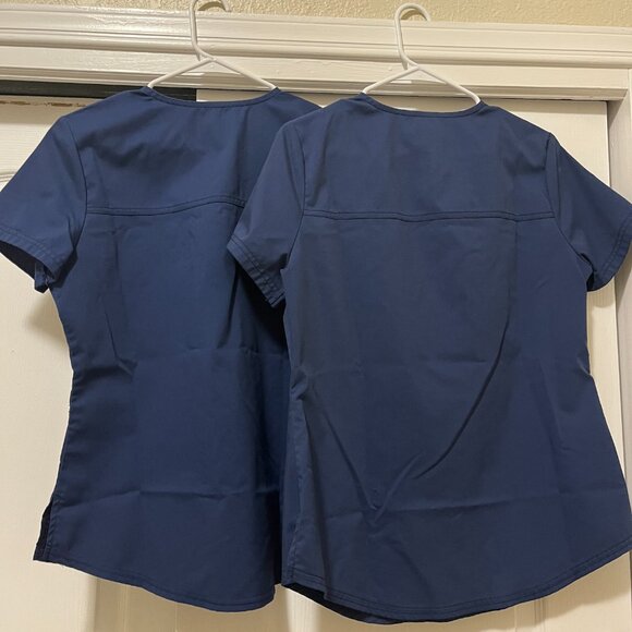 Two Navy Blue Cherokee Scrub Tops - Picture 4 of 6